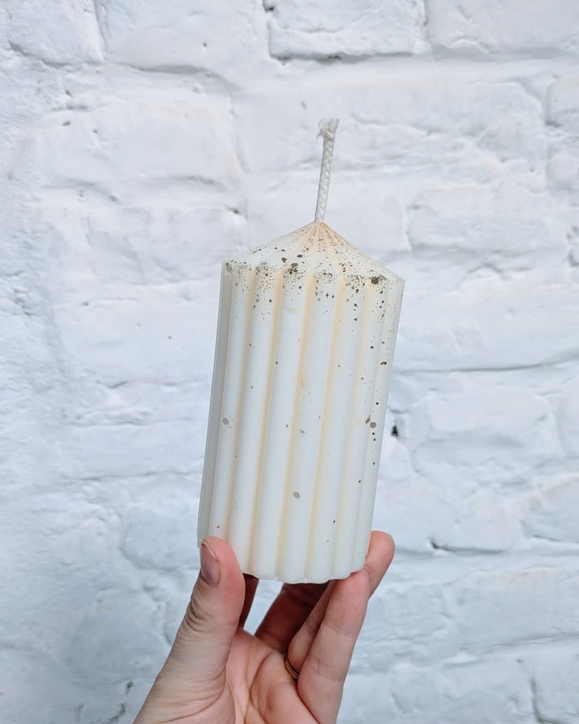 Bougie à rainures à paillettes