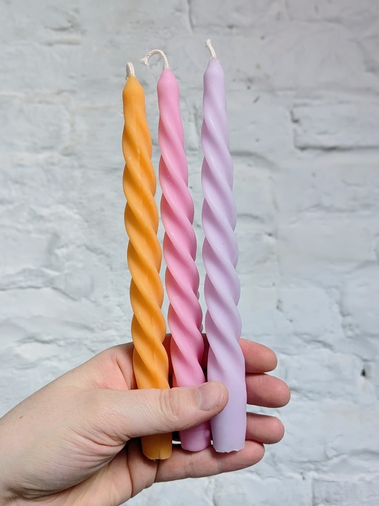 Trio chandelles torsadées
