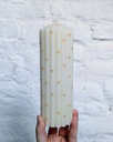 Bougie à rainures cœur doré (maxi)