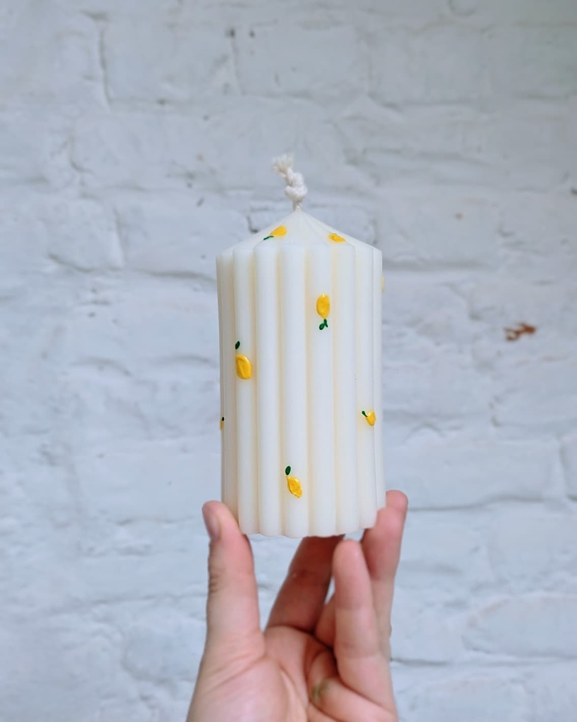 Bougie à rainures citron